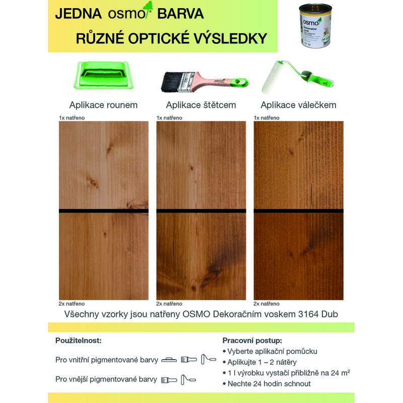 3164 Dekorační vosk transparentní Dub 0,75 l