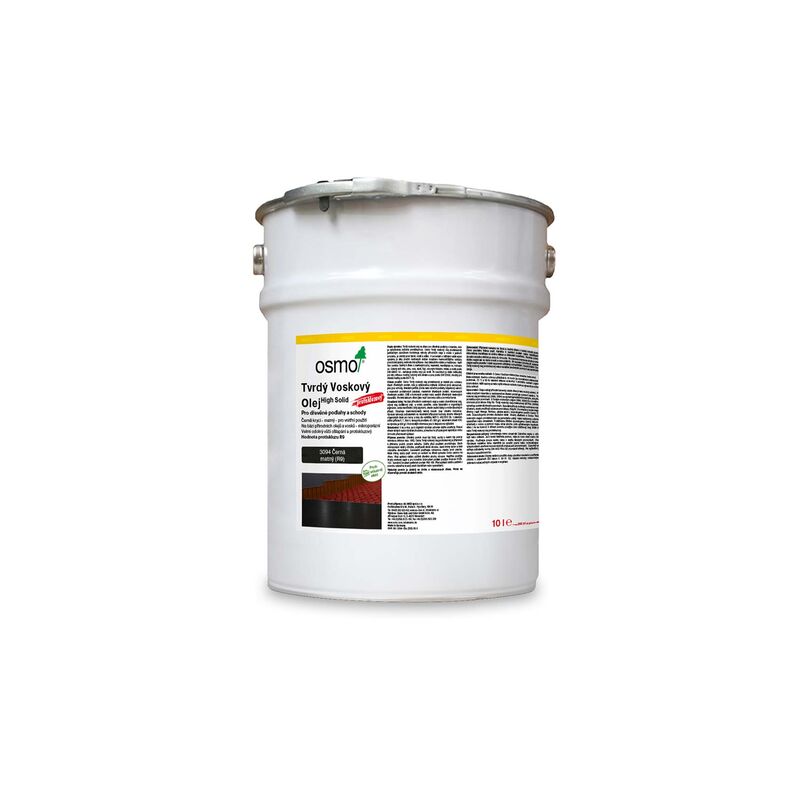 3088 Tvrdý voskový olej protiskluz R9, černý mat 10 l