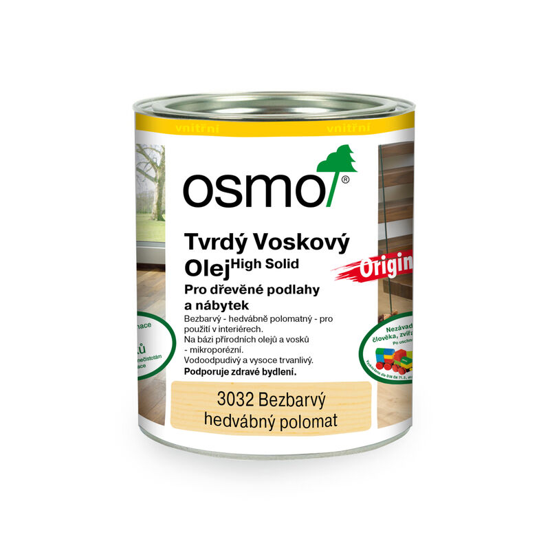 3032 Tvrdý voskový olej, hedvábný polomat 0,75 l