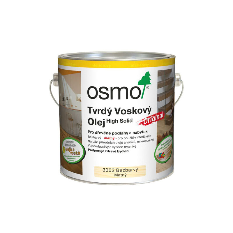 3062 Tvrdý voskový olej, Mat 2,5 l