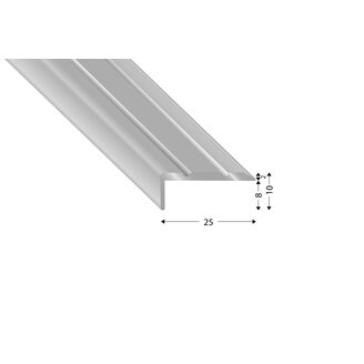 Pravoúhlý profil Bronzový nevrt. 270 cm, 15 mm