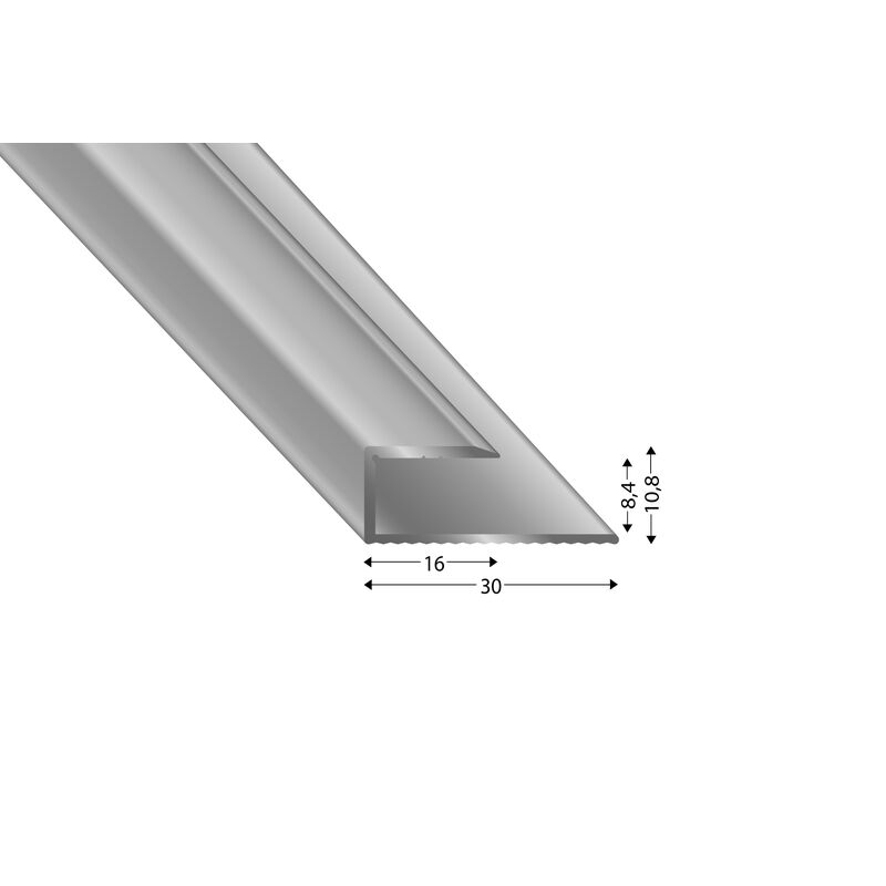 Ukončovací profil Buk tmavý nevrt. 270 cm, 8 mm