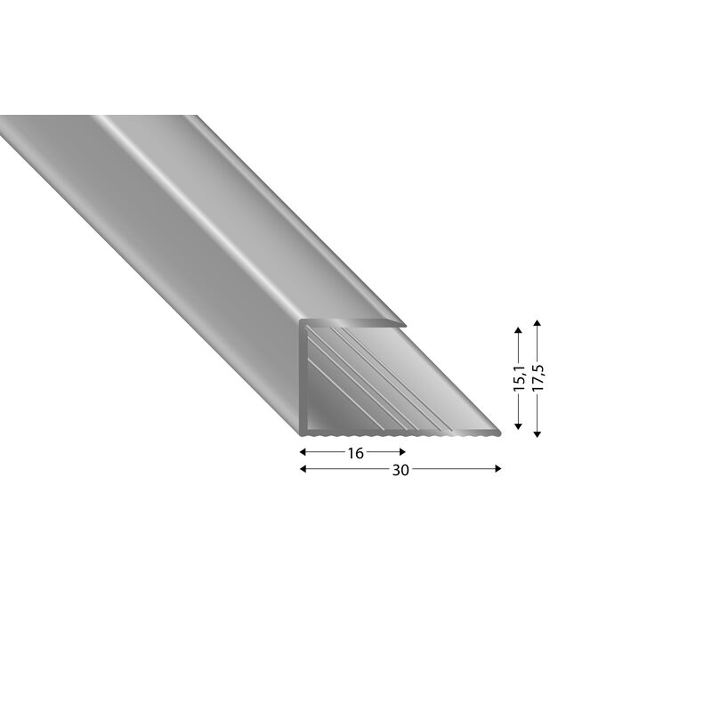 Ukončovací profil Třešeň nevrt. 270 cm, 15 mm