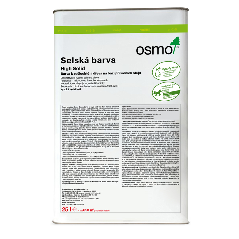 2203 Selská barva, Smrkově žlutá 25 l
