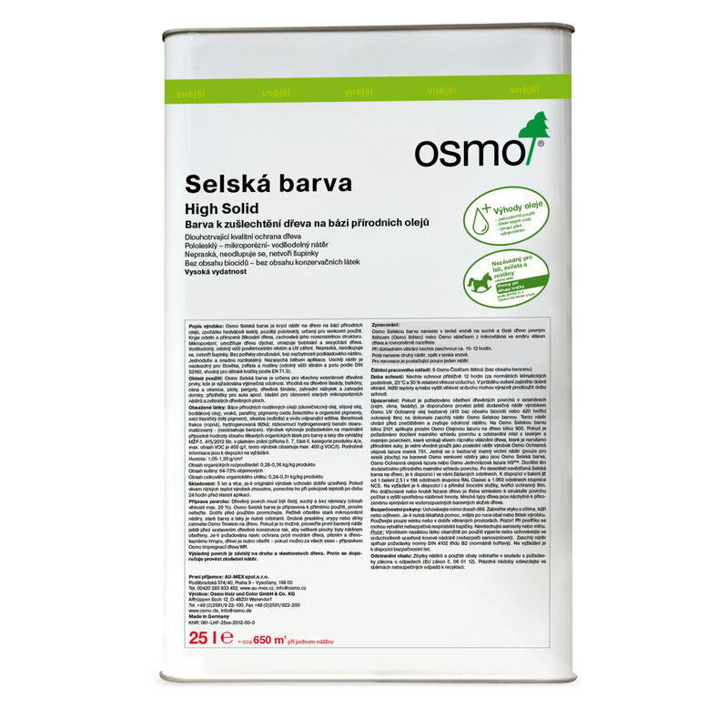 2308 Selská barva, Nordicky červená 25 l