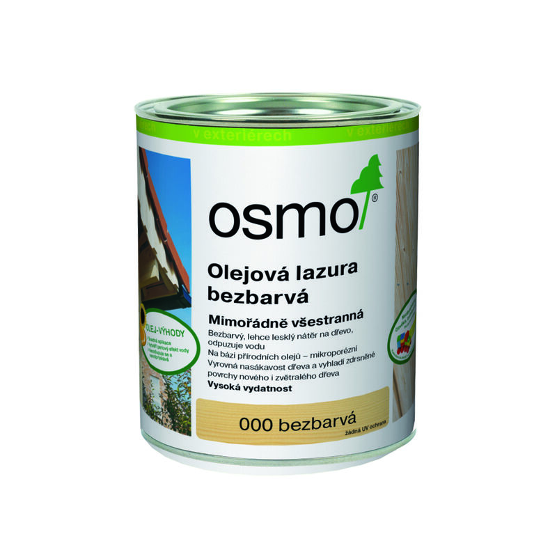 000 Olejová lazura, Bezbarvá 0,75 l