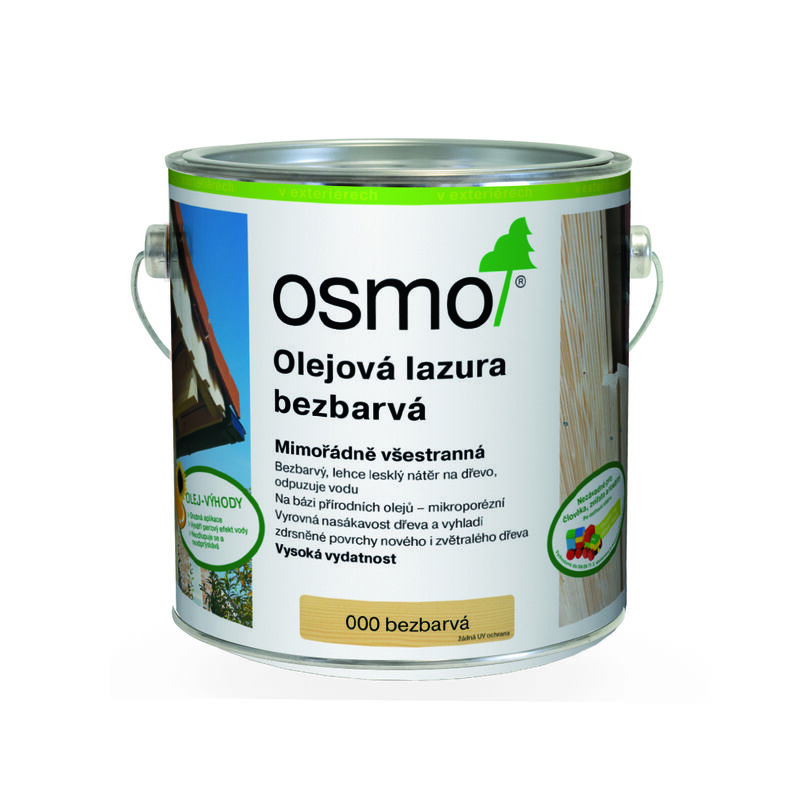 000 Olejová lazura, Bezbarvá 2,5 l
