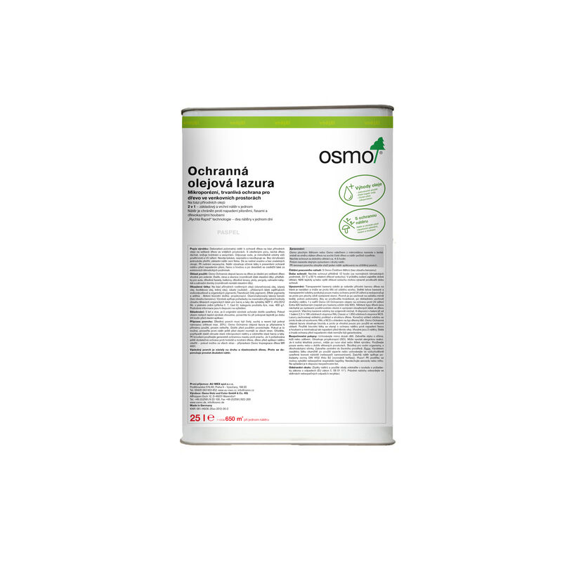 712 Ochranná olejová lazura, Eben 25 l