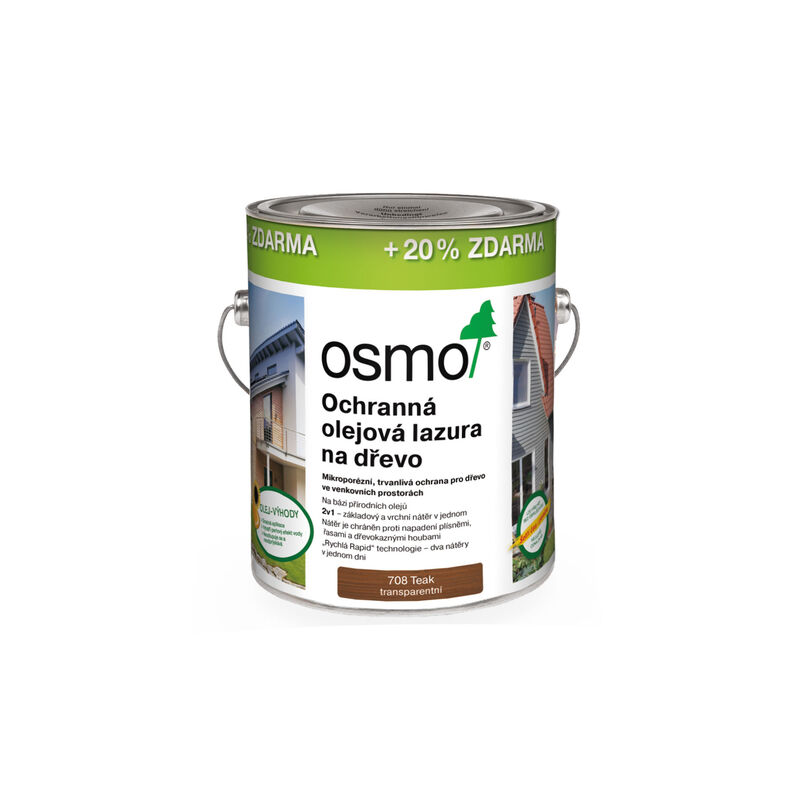 708 Ochranná olejová lazura Teak 3 l