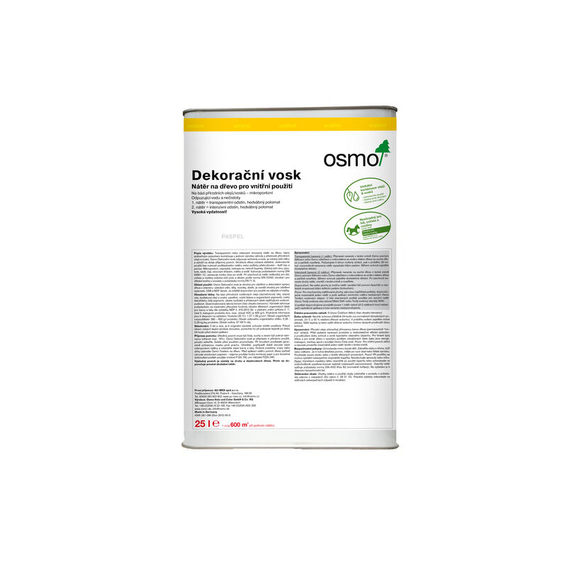 3041 Tvrdý voskový olej, Natural  25 l