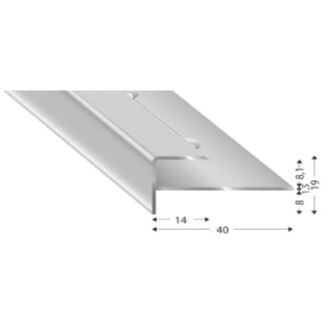 Schodový profil Javor vrtaný 270 cm, 15 mm