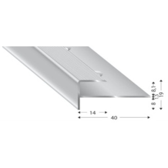 Schodový profil Pískový vrtaný 270 cm, 15 mm