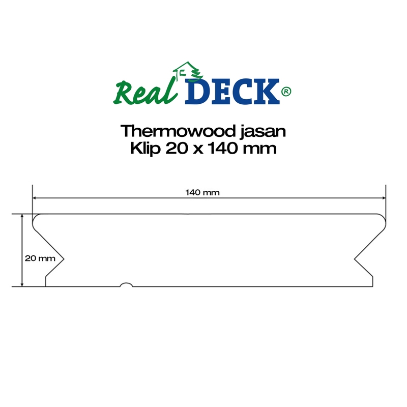 Thermo jasan Clip hladký 20x140x1200