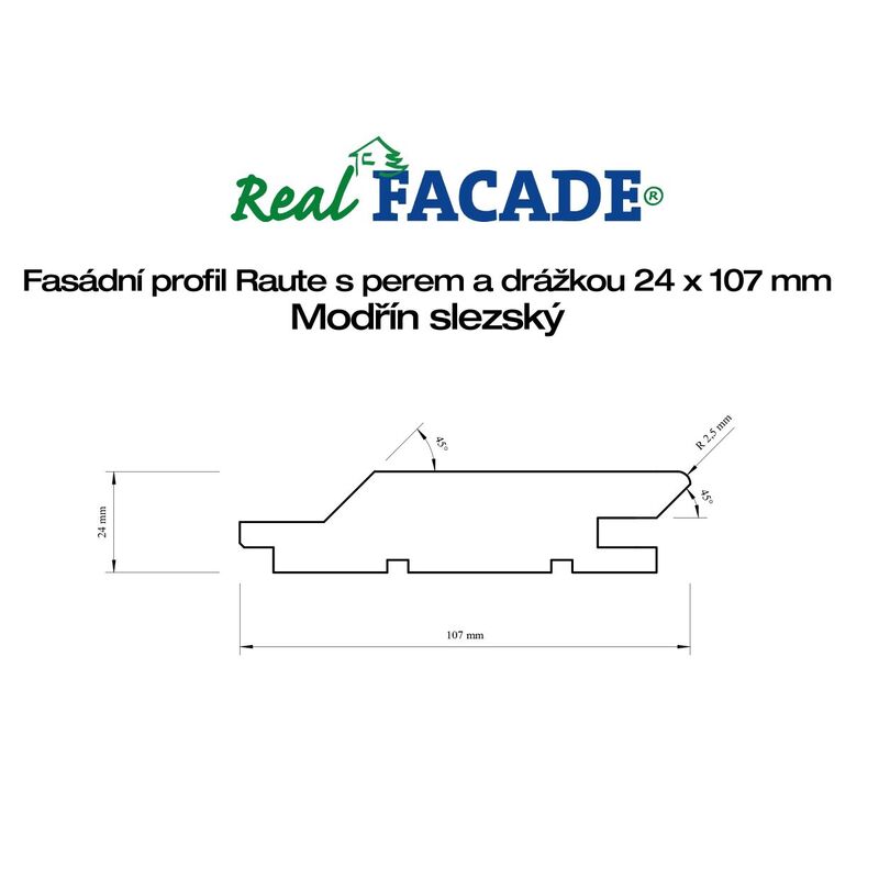 Slezský modřín Raute PD 24x107x4000