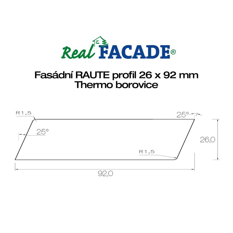 Thermo borovice, Raute 26x92x4000