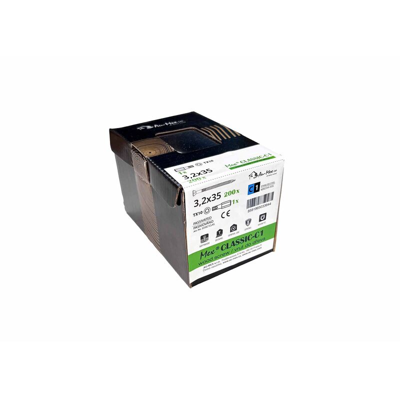 Mex Classic 3,2x35/TX15, nerezová ocel C1, 200 ks/balení+bit