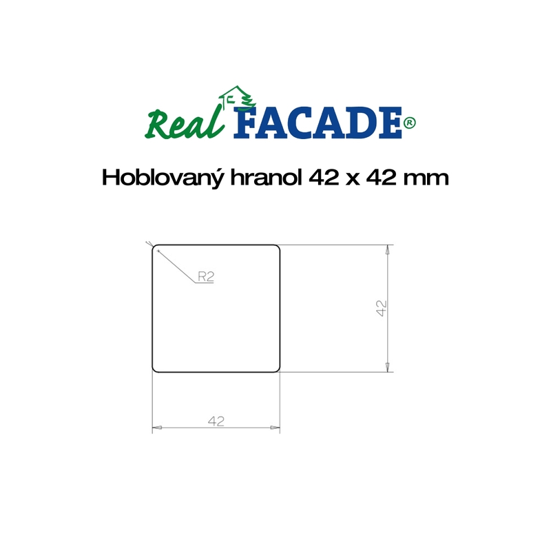 Hranol z thermowood borovice B 42x42x3300mm 