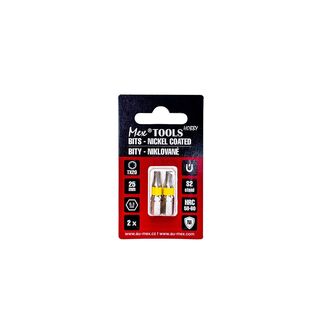 Bity niklované 25mm/TX20, 2 ks/bal