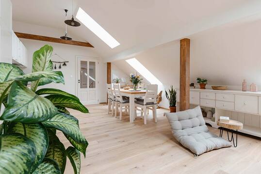 Odstín Natural dodává útulnému penzionu moderní punc