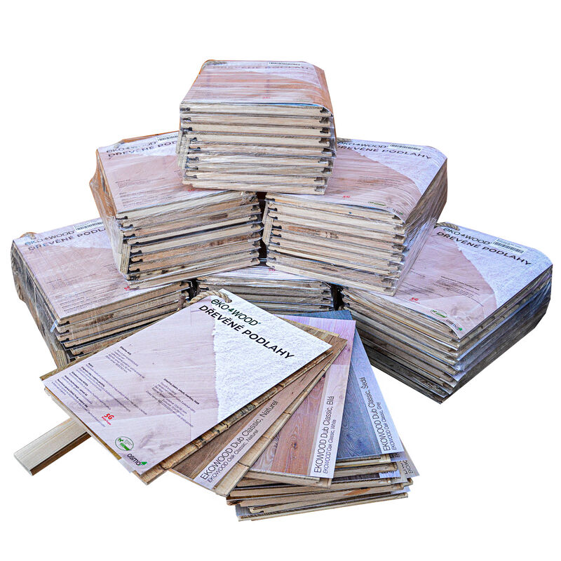 Ruční vzorkovník dubové kolekce podlah EKOWOOD