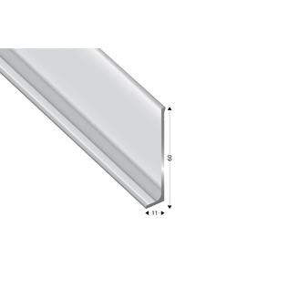 Soklový profil Stříbrný nevrt. 270 cm