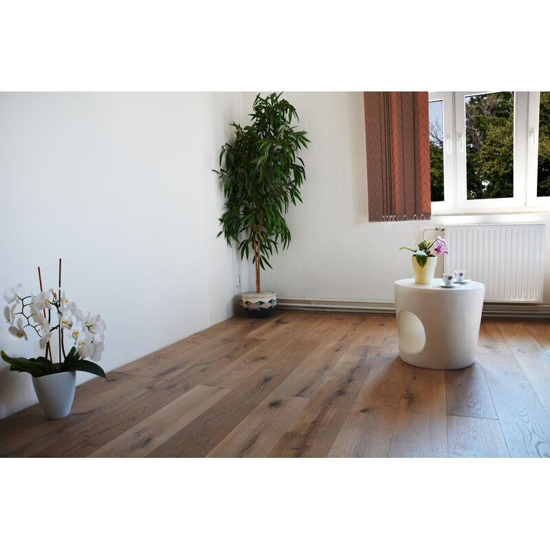 DUB 1-pás RUSTIKAL lehce kouřový bílý 13,5x192x2150 mm 