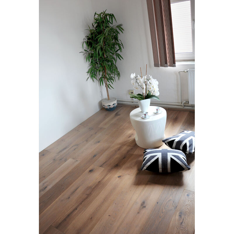 DUB 1-pás RUSTIKAL lehce kouřový bílý 13,5x192x2150 mm 