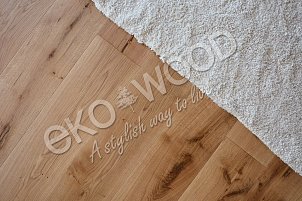 EKOWOOD Dub Rustikal 1-pás 13,5x192 mm Osmo olej odstín bezbarvý, podélné i příčné hrany 4V, povrch kartáčovaný