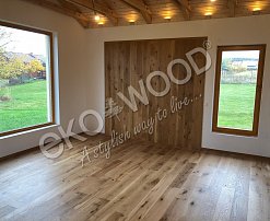 EKOWOOD Dub Rustikal 1 pás 13,5 x 192 mm Osmo olej odstín bezbarvý matný, podélné i příčné hrany 4V, povrch kartáčovaný