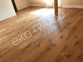 EKOWOOD Dub Rustikal 1 pás 13,5 x 192 mm Osmo olej odstín bezbarvý matný, podélné i příčné hrany 4V, povrch kartáčovaný