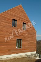 REAL FACADE Dark Red Meranti, profil Raute 20 x 90 mm ponecháno přírodní