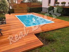 REAL DECK Garapa 25 x 145 mm jemná drážka ponecháno přírodní