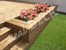 REAL DECK THERMO BOROVICE 26 x 140 mm hladká, ponecháno přírodní