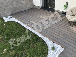 REAL DECK THERMO BOROVICE 26 x 140 mm jemná-hladká, s povrchovou úpravou OSMO Terasový olej č. 019 Šedý